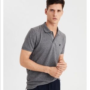 American Eagle Outfitters Grey Polo Shirt